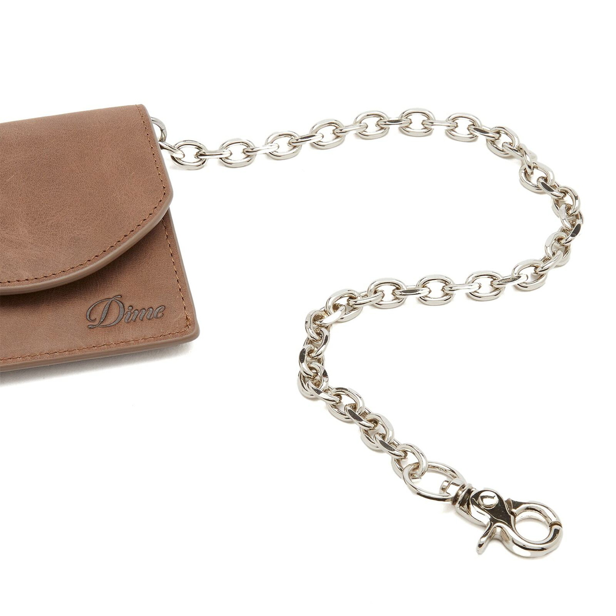 【Dime】Chain Leather Wallet 送料・関税込み Dime Men's Chain Leather Wallet in Brown Dime
