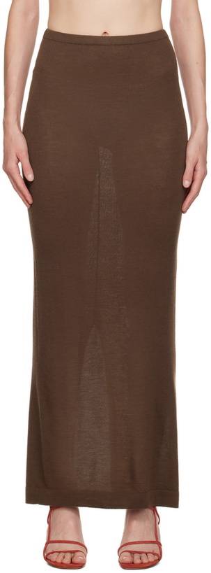Photo: ÉTERNE Brown Emma Maxi Skirt