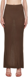 ÉTERNE Brown Emma Maxi Skirt