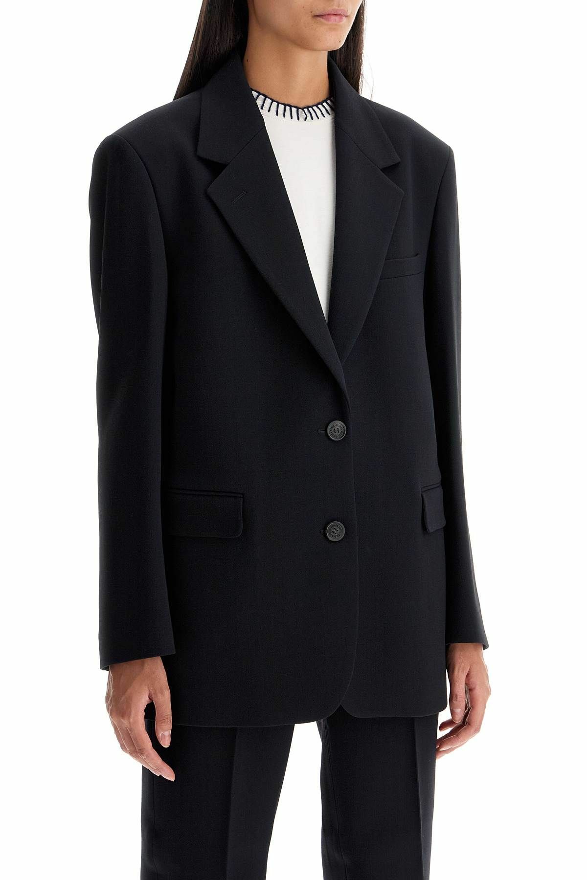 GOLDEN GOOSE single-breasted crepe bl Blue