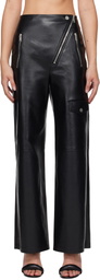 Nanushka Black Hayes Regenerated Leather Pants