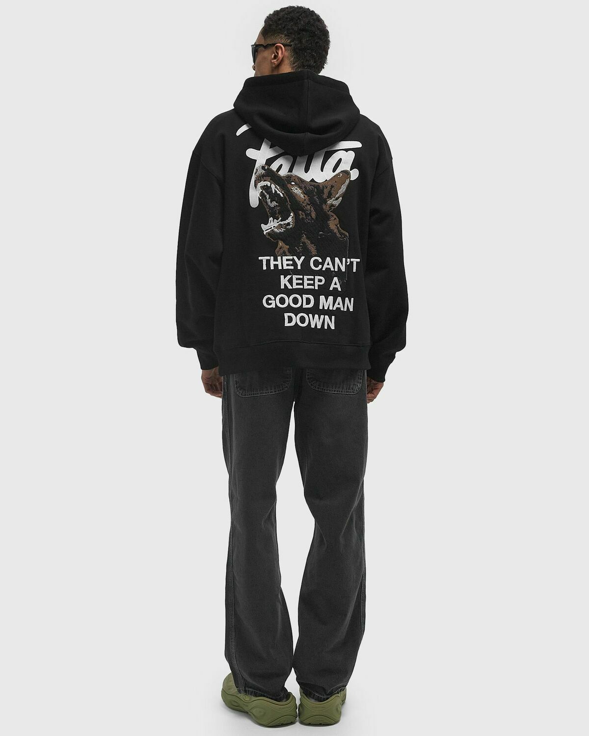 PATTA Bark Boxy Hooded Sweater (PT) Grey Mens Hoody