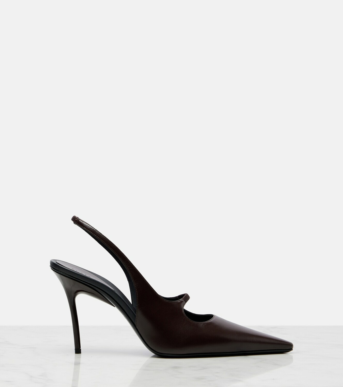 Alaïa Drop leather slingback pumps