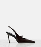 Alaïa Drop leather slingback pumps