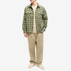 Portuguese Flannel Men's Waffle Overshirt in Green