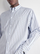 LOEWE - Striped Cotton-Poplin Shirt - Blue