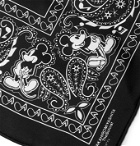 TAKAHIROMIYASHITA TheSoloist. - Mickey Mouse Printed Silk-Twill Bandana - Black