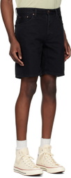 Nudie Jeans Black Seth Denim Shorts