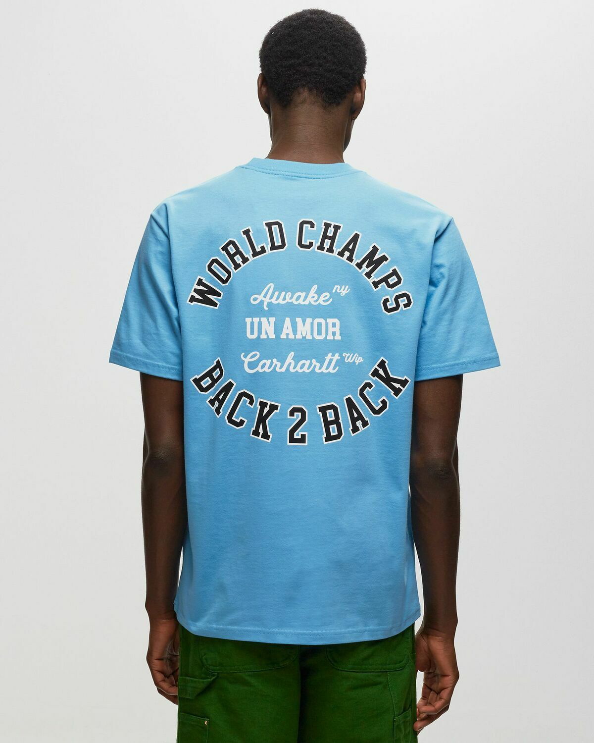 Awake Awake Ny X Carhartt Wip Pocket Tee Blue - Mens - Shortsleeves