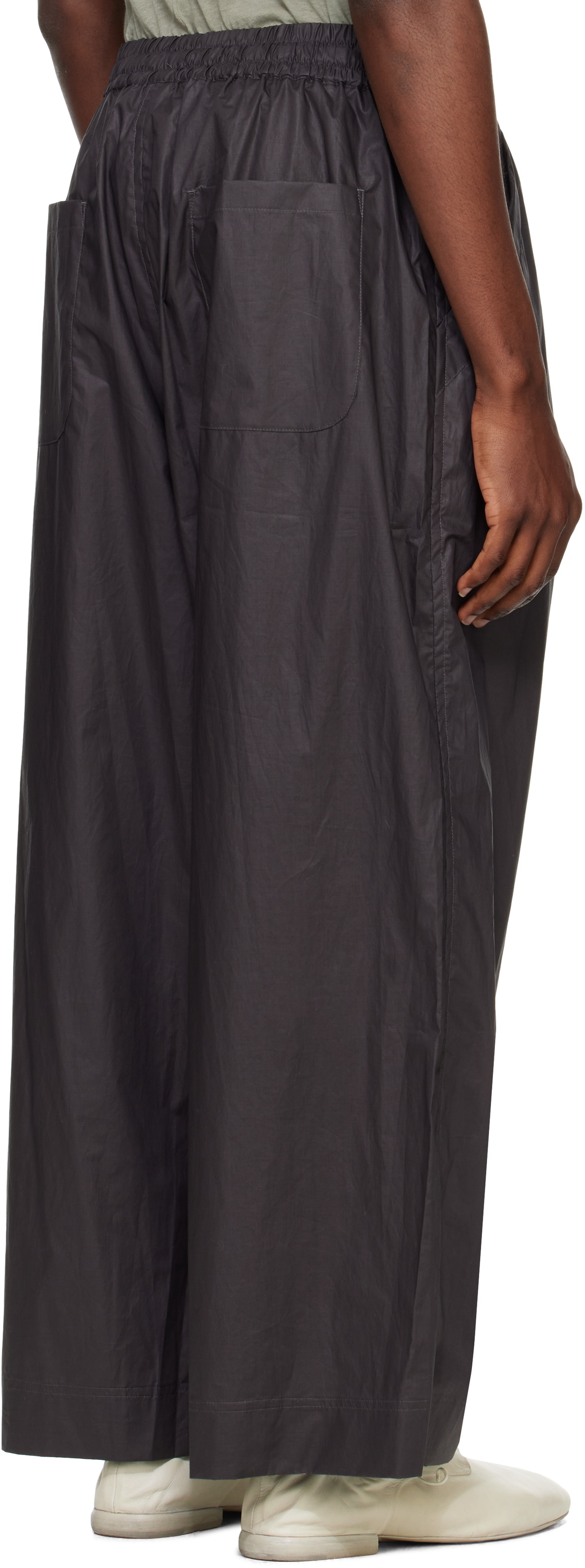 Jan-Jan Van Essche Gray O-Project Coated Typewriter Wide Trousers