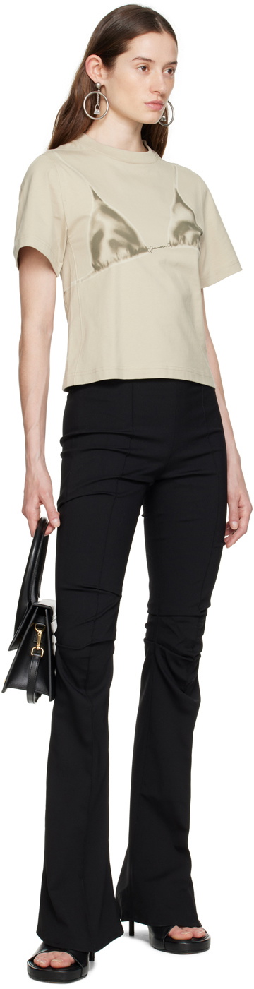 Jacquemus Beige 'Le T-Shirt Bikini' T-Shirt Jacquemus Jacquemus Beige 'Le T-Shirt Bikini' T-Shirt Jacquemus