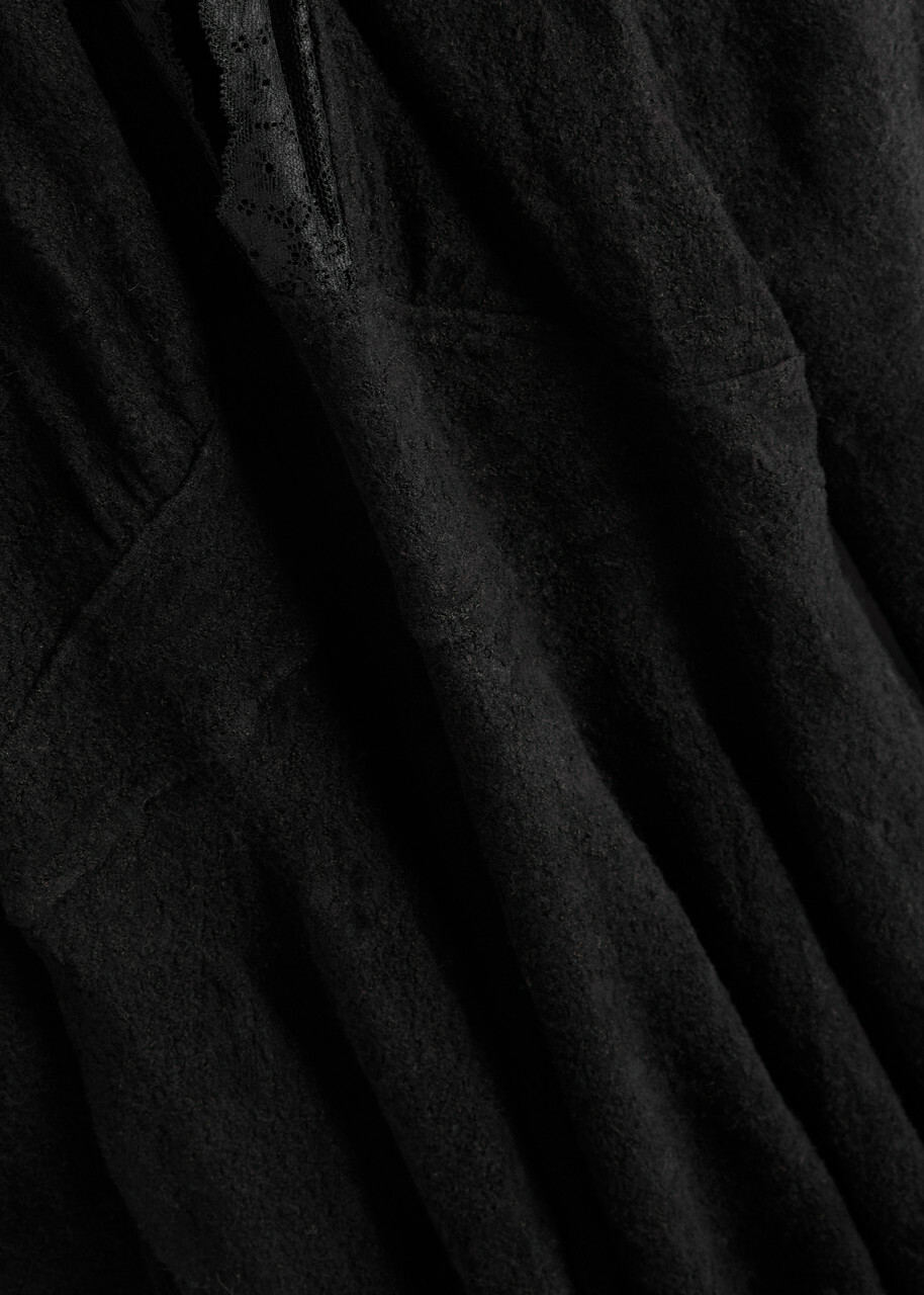 Free People All Yours Bouclé-knit Mini Dress Black