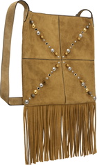 Valentino Garavani Beige Nellcôte Suede Shoulder Bag