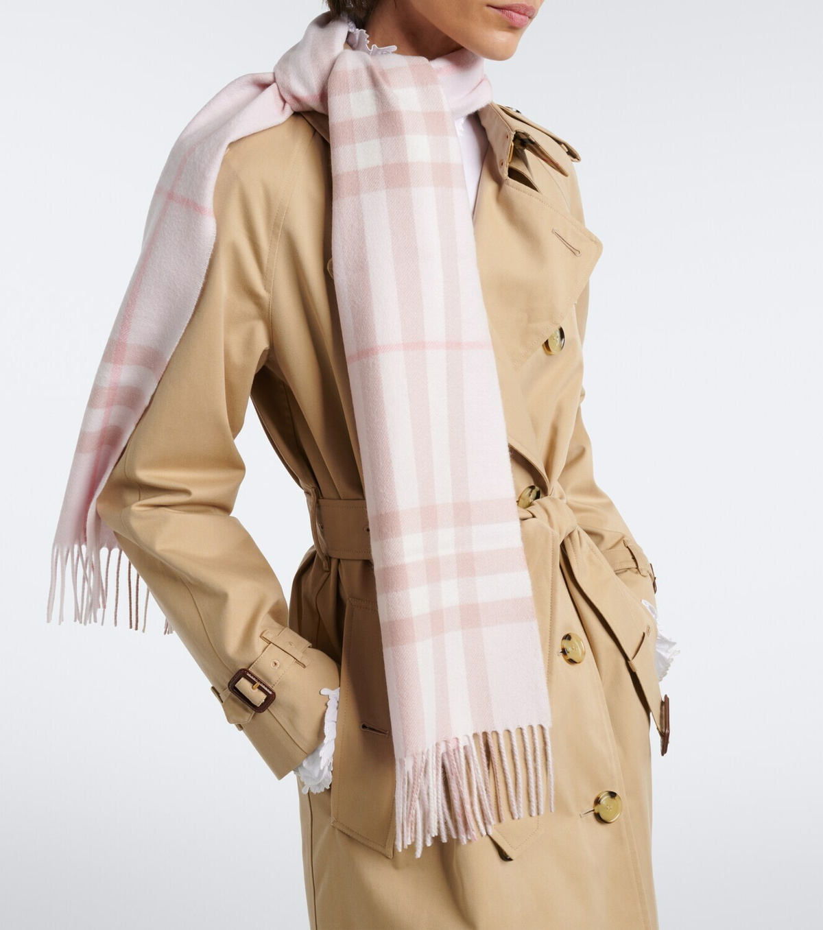 Burberry Burberry Check cashmere scarf