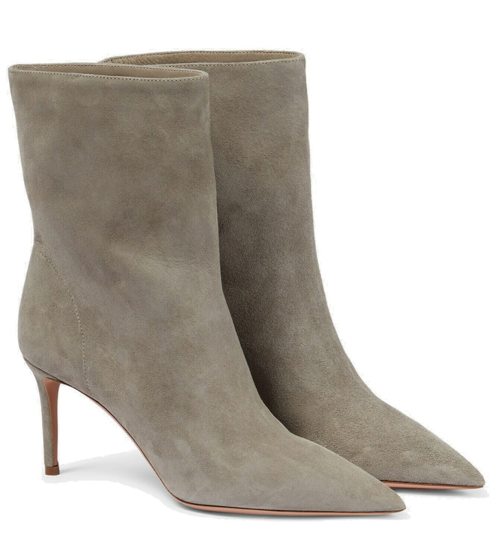 Photo: Aquazzura Matignon 75 suede ankle boots