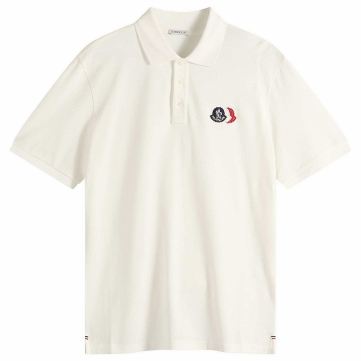 Photo: Moncler Men's Cotton Pique Logo Polo in White