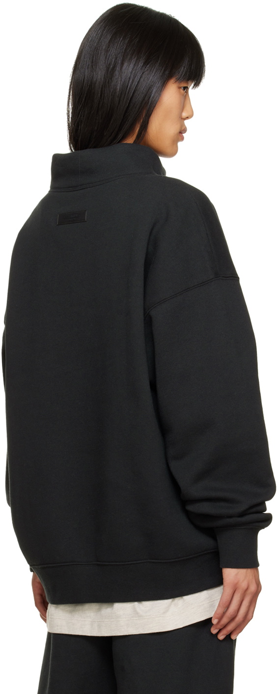 【FOG-FEAR OF GOD】Essentials Black Mock Neck Sweatshirt Fear of God ESSENTIALS Black Mock Neck Sweatshirt Fear Of