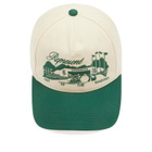 Represent Men's Raceway Cap in Antique White/Forest Green 