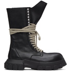 Rick Owens Black Mega Bozo Combat Boots