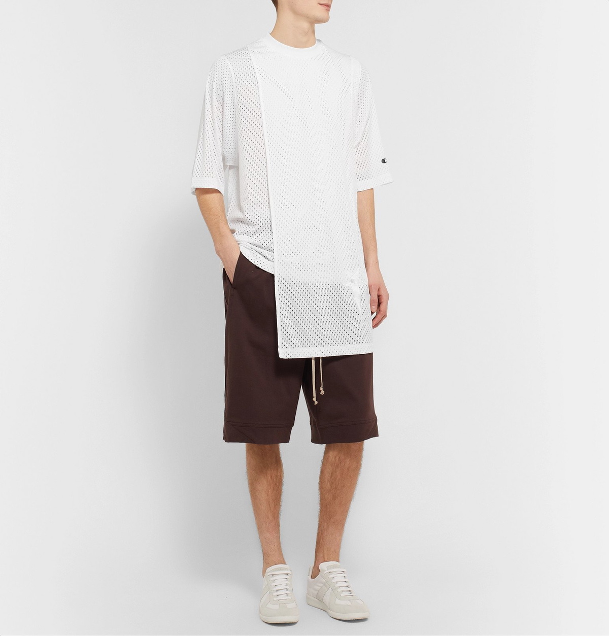 Rick Owens - Champion Toga Mesh T-Shirt - White Rick Owens