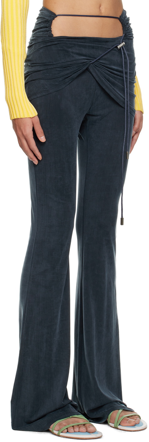 Jacquemus Navy Le Raphia 'Le Pantalon Espelho' Leggings