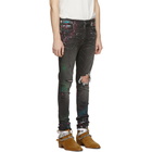 Amiri Grey Graffiti Jeans