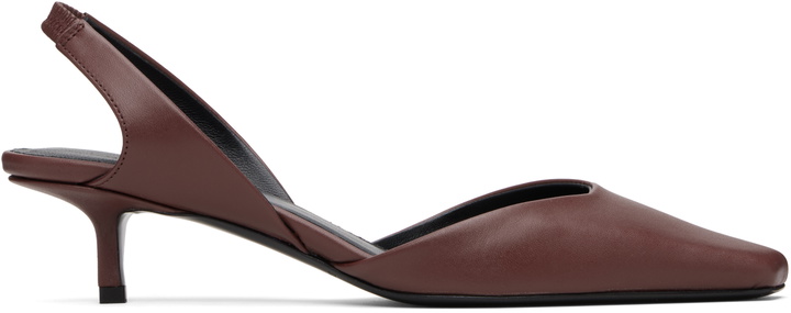 Photo: Loulou de Saison Burgundy Akila LDS Leather Slingback Heels