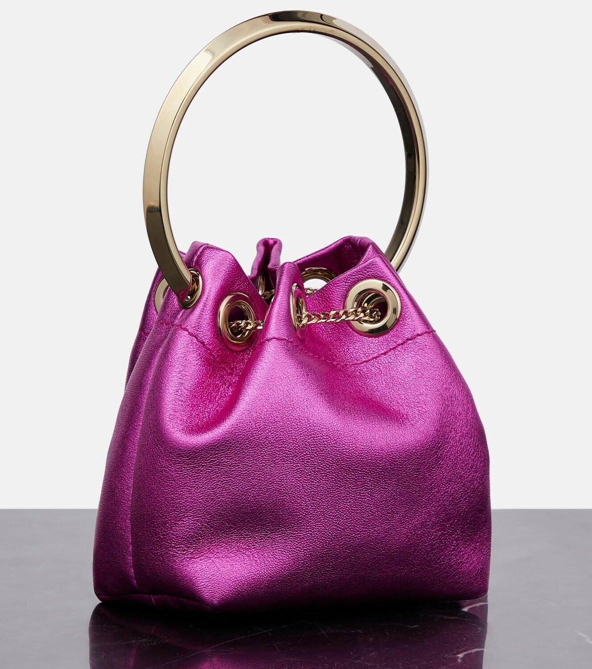 Jimmy Choo Bon Bon Micro leather bucket bag Jimmy Choo