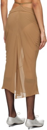 Elena Velez SSENSE Exclusive Tan Midi Skirt