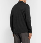 Mr P. - Mélange Wool-Jersey Polo Shirt - Gray