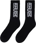 Rhude Black 'Rhude' Champions Logo Socks
