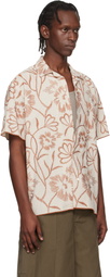 Toga Virilis Beige Embroidery S/S Shirt