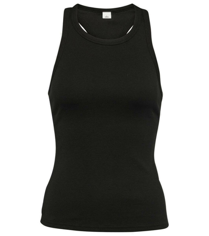 Photo: Alo Yoga Devoted ribbed-knit cotton-blend tank top