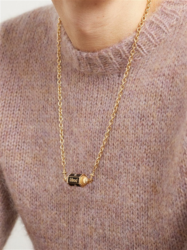 Photo: Marie Lichtenberg - Knock on Wood Gold, Diamond and Ebony Locket Necklace