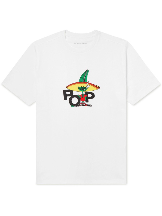 Photo: Pop Trading Company - Logo-Print Cotton-Jersey T-Shirt - White
