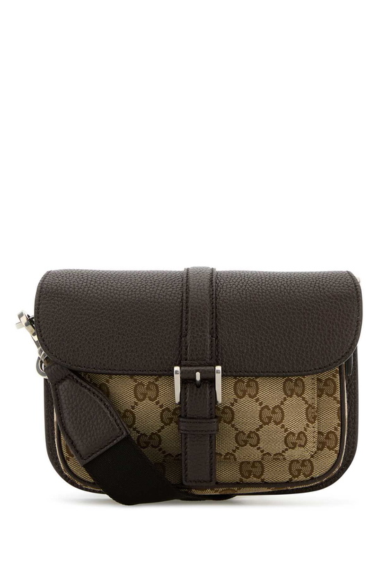Photo: Gucci Brown Leather Mini Gg Crossbody Bag