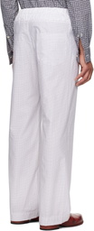 Edward Cuming White Patchwork Elasticized Trousers