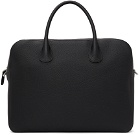 Giorgio Armani Black Tumbled Leather Briefcase