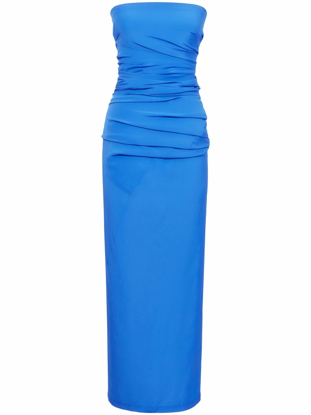 Proenza Schouler Blue Odette Draped Strapless Dress Proenza Schouler
