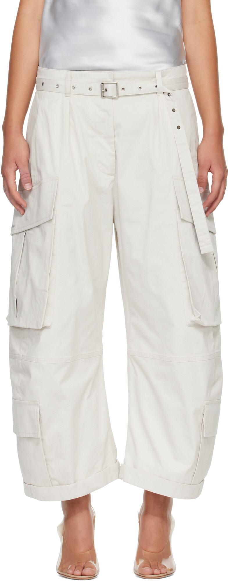 Acne Studios Beige Belt Cargo Pants