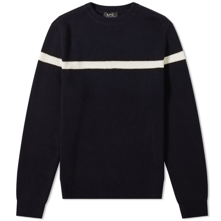 Photo: A.P.C. Alexis Stripe Crew Knit