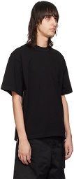 sacai Black Vented T-Shirt