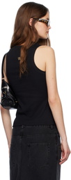 Givenchy Black Slim Fit Laces Detail 4G Tank Top
