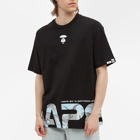 Men's AAPE Nasa T-Shirt in Black