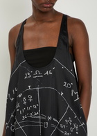 Rick Owens Printed Satin Gown Black