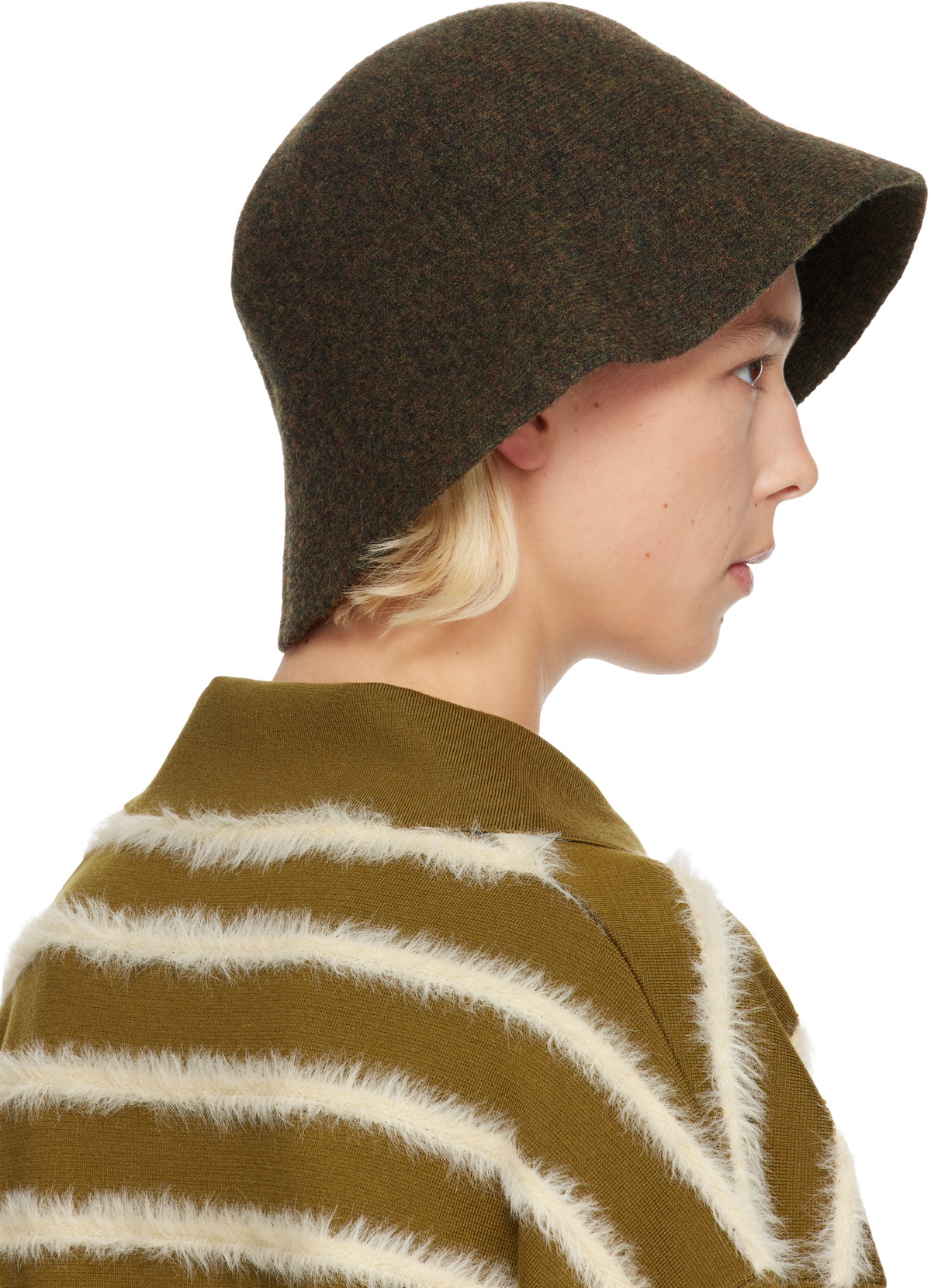 A.P.C. Khaki Cloche Bucket Hat