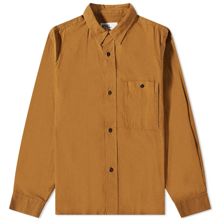 Photo: MHL by Margaret Howell Men's MHL. by Margaret Howell Overall Shirt in Tobacco