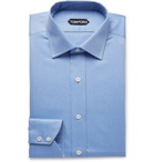 TOM FORD - Light-Blue Slim-Fit Cotton-Twill Shirt - Blue