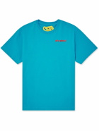Off-White - Balloons Logo-Print Cotton-Jersey T-Shirt - Blue