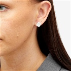 Gucci Women's Jewellery Tag Earrings in Silver